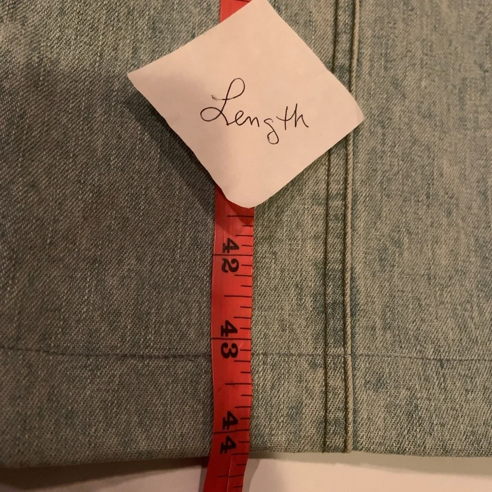 Vintage Harley Davidson 90’s #1 Patch Light Wash Blue Biker Y2K Jeans Size 14 - Picture 14 of 16